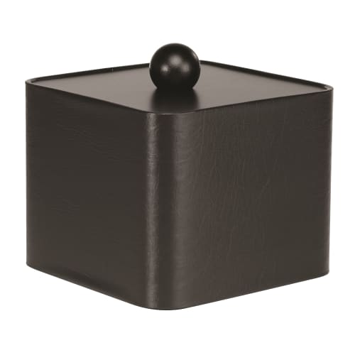 Glamour Line 3 Quart Square Leatherette Ice Bucket, Black